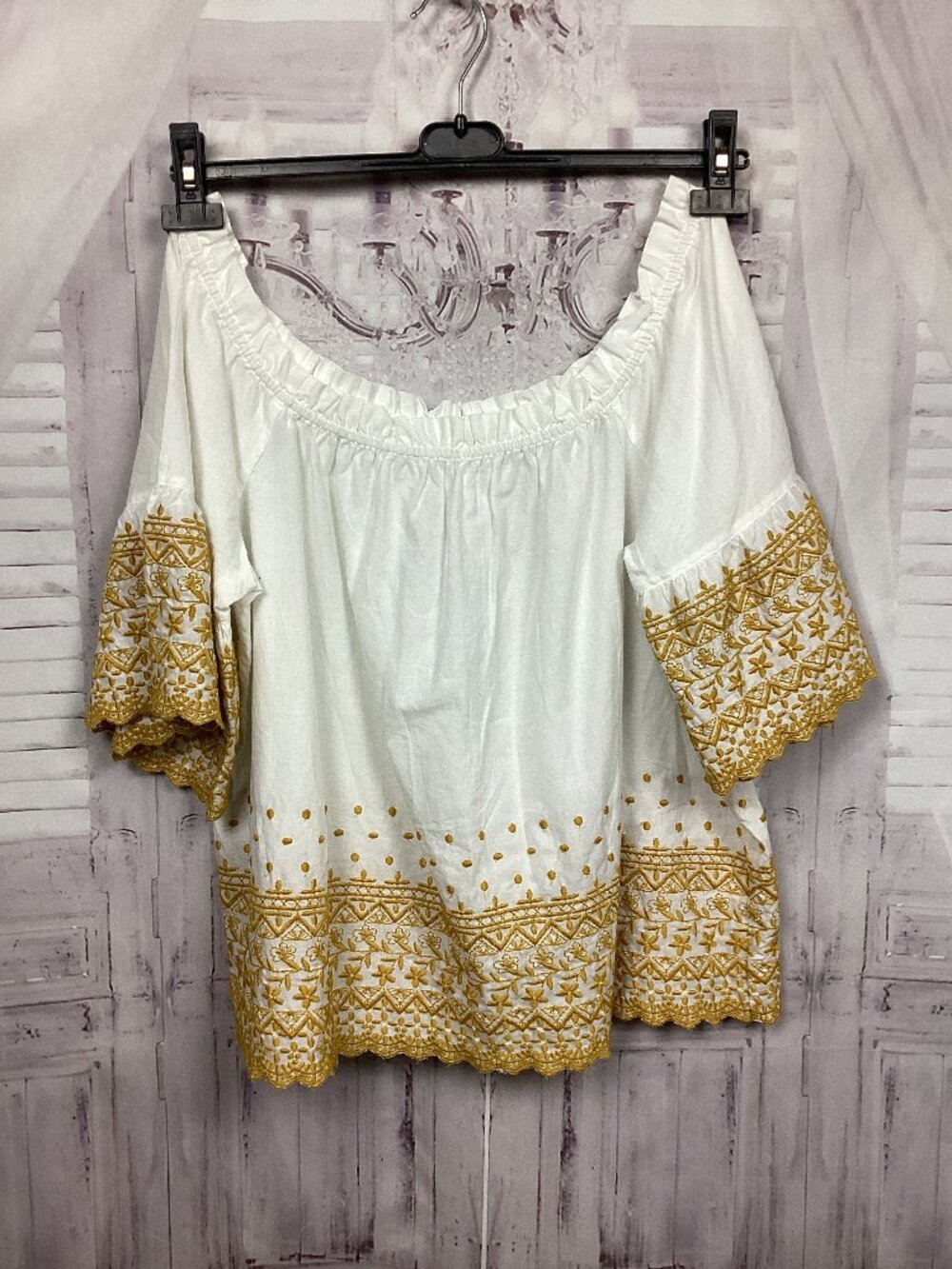 Maurices Embroidered Off the Shoulder Top XXL